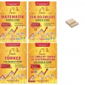 LGS 7den 8e Geçenler İçin Matematik Fen Türkçe ve İnkılap Soru Bankası 4lü Set