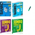 5. Sınıf Matematik - Türkçe Banko Soru Bankası ve Jumbo Deneme 4lü Set