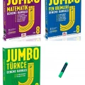 LGS 8. Sınıf Jumbo Serisi Matematik Türkçe ve Fen Bilimleri 3lü Set Denemeleri