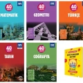 TYT 40 Seans Matematik Geometri Türkçe Tarih ve Coğrafya Eşit Ağırlık 5li Set