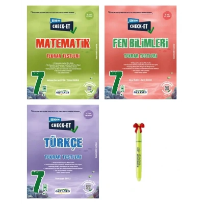 7.Sınıf CHECK-ET Matematik Fen Bilimleri Türkçe Tekrar Testleri