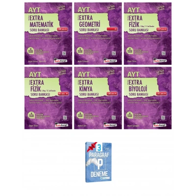 AYT Extra Matematik Geometri Fizik 1-2 Kitap Kimya ve Biyoloji Soru Bankası