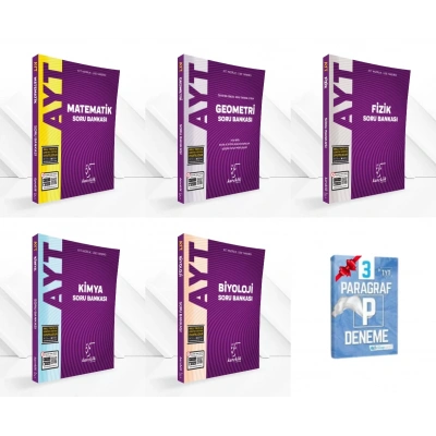AYT Matematik Geometri Fizik Kimya ve Biyoloji Soru Bankası Set
