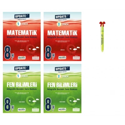 LGS 8.Sınıf Uptade 1 ve 2.Dönem Matematik Fen Soru Bankası