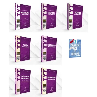 TYT Mat Geometri Türkçe Tarih Coğrafya Paragraf Problemler Soru Bankası Set