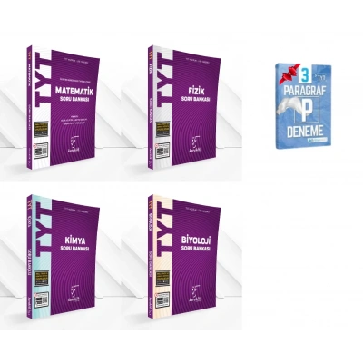 TYT Matematik Fizik Kimya ve Biyoloji Soru Bankası Set