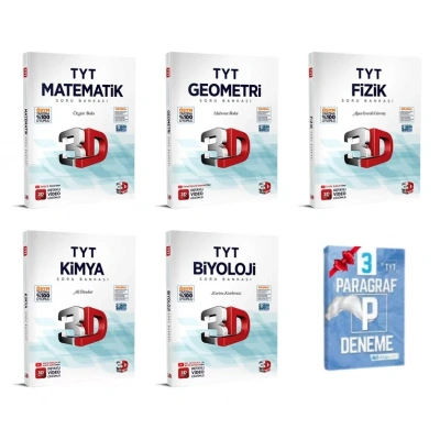 TYT Matematik Geometri Fizik Kimya Biyoloji Soru Bankası Set