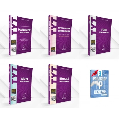 TYT Matematik Problemler Fizik Kimya ve Biyoloji Soru Bankası Set