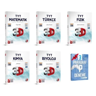 TYT Matematik Türkçe Fizik Kimya Biyoloji Soru Bankası Set