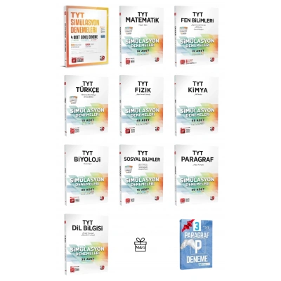 TYT Tüm Dersler Simülasyon Denemeleri FULL Set ( 10 Kitap M&G )