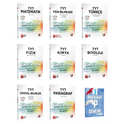 TYT Tüm Dersler Simülasyon Denemeleri Seti ( 8 Kitap )