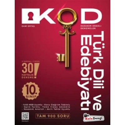 10. Sınıf KOD Türk Dili ve Edebiyatı Haftalık Sarmal Deneme