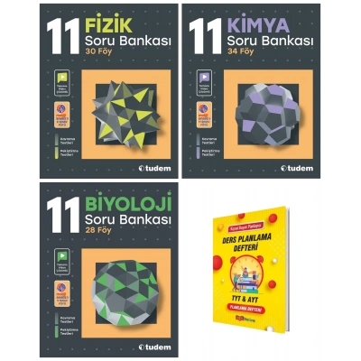 11. Sınıf Fizik Kimya ve Biyoloji Soru Bankası 3lü Set
