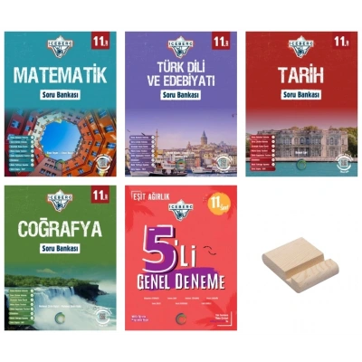 11. Sınıf Iceberg Matematik Edebiyat Tarih Coğrafya Soru Bankası ve Eşit Ağırlık Deneme 5li Set