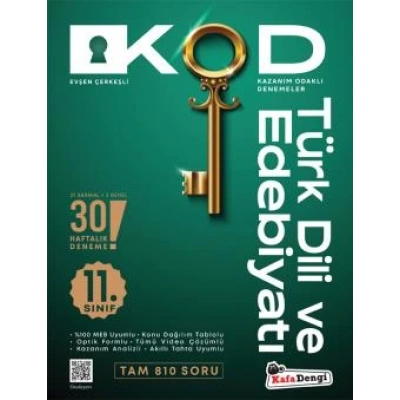 11. Sınıf KOD Türk Dili ve Edebiyatı Haftalık Sarmal Deneme