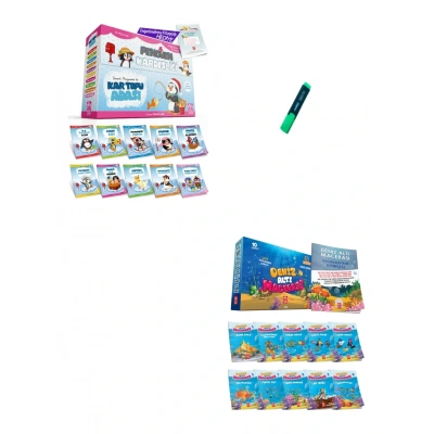 2 ve 3. Sınıflar İçin Kartopu Adası ve Denizaltı Maceraları Hikaye Seti