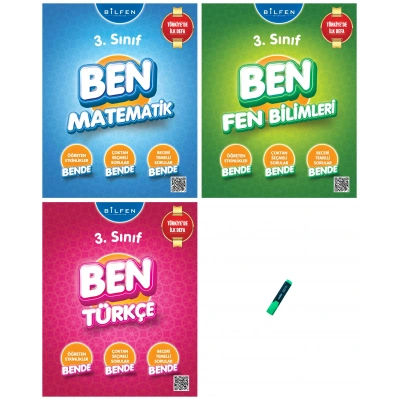 3. Sınıf Ben Serisi Etkinlikli Matematik Fen ve Türkçe Soru Bankası 3lü Set