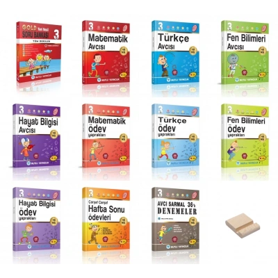 3. Sınıf Gold Soru Bankası ve Avcı Serisi Tüm Dersler Set 11 Kitap