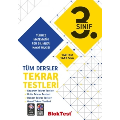3.Sınıf Tüm Dersler Tekrar Testleri