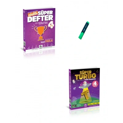 4. Sınıf Akıllı Süper Defter ve Yeni Nesil Turbo Tüm Dersler Soru Bankası