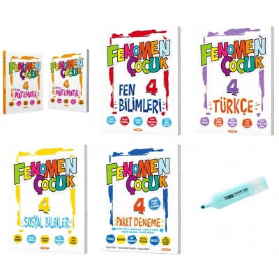 4.Sınıf Matematik-1-2 Fen Türkçe Sosyal Soru Bankası+Paket deneme