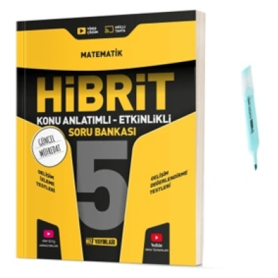 5.Sınıf HİBRİT Matematik Konu Anlatımlı Etkinlikli Soru Bankası (Yeni Müfredat)
