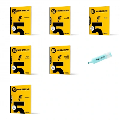 5.Sınıf Matematik Fen Türkçe Sosyal Din İngilizce Soru Bankası (Yeni Müfredat)
