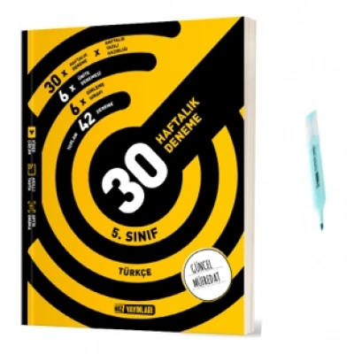 5.Sınıf Türkçe 30 Haftalık Deneme (Yeni Müfredat)