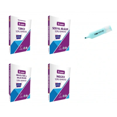 5.Sınıf Türkçe Sosyal Din Ve İngilizce Soru Bankası (Yeni Müfredat)