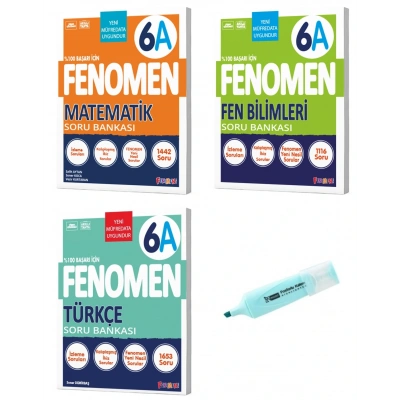 6. Sınıf A Serisi Matematik Fen Bilimleri Ve Türkçe Soru Bankası