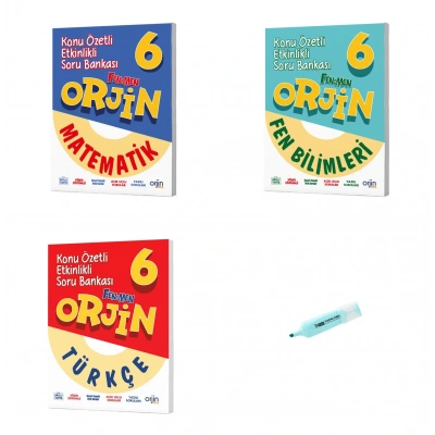 6. Sınıf ORJİN Matematik Fen Bilimleri Türkçe Soru Bankası