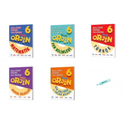 6. Sınıf ORJİN Matematik Fen Bilimleri Türkçe Sosyal Din Soru Bankası