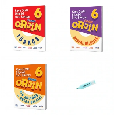 6. Sınıf ORJİN Türkçe Sosyal Ve Din Kültürü Konu Özetli Soru Bankası