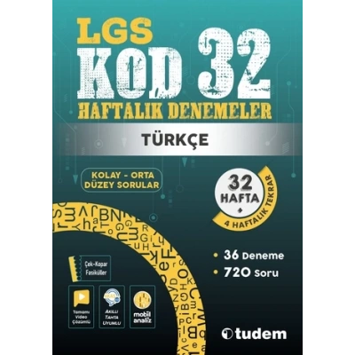 LGS TÜRKÇE KOD 32-HAFTALIK DENEMELER