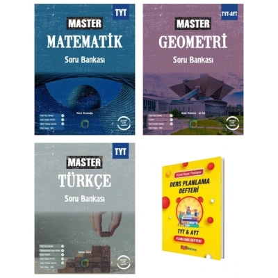 TYT Master Matematik Geometri ve Türkçe Soru Bankası 3lü Set