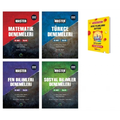 TYT Master Matematik Türkçe Fen ve Sosyal Bilimler Tüm Dersler Deneme Seti