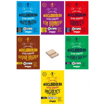 7. Sınıf Matematik Fen Türkçe Sosyal Din ve İngilizce Güçlendiren Soru Bankası 6lı Set