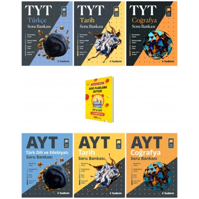 TYT - AYT Türkçe Tarih ve Coğrafya Soru Bankaları 6lı Set