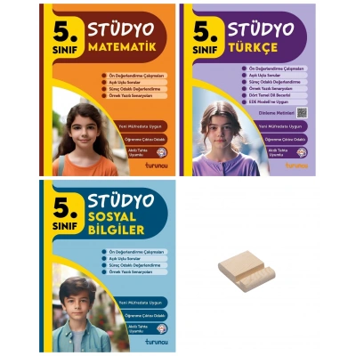 5. Sınıf 2025 Turuncu Stüdyo Matematik Türkçe ve Sosyal Bilgiler Soru Bankası 3lü Set