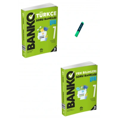 7. Sınıf Banko Serisi Türkçe ve Fen Bilimleri Soru Bankası