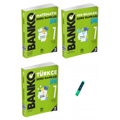 7. Sınıf Banko Serisi Matematik Türkçe ve Fen 3lü Set Soru Bankası