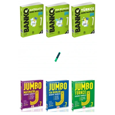 7. Sınıf Matematik Türkçe Fen Banko Soru Bankaları ve Jumbo Denemeleri