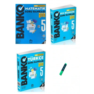 5. Sınıf Banko Serisi Matematik Türkçe ve Fen 3lü Set Soru Bankası