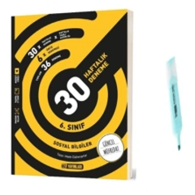 6.Sınıf Sosyal Bilgiler 30 Haftalık Deneme (Yeni Müfredat)