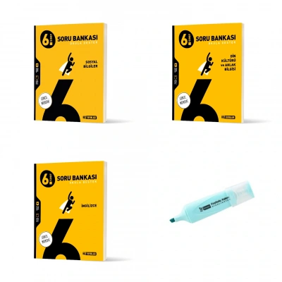 6.Sınıf Sosyal Bilgiler Din Kültürü Ve İngilizce Soru Bankası (Yeni Müfredat)