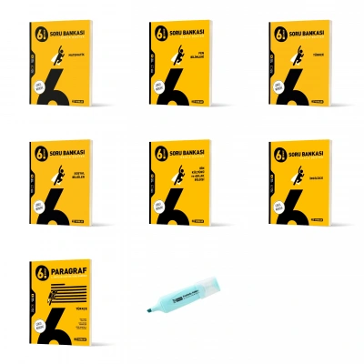 6.Sınıf Tüm Dersler Soru Bankası Seti 7 Kitap (Yeni Müfredat)