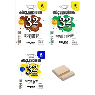 7. Sınıf 32 Haftalık Sosyal Bilgiler Din Kültürü ve İngilizce 3lü Set Kazanım Denemeleri