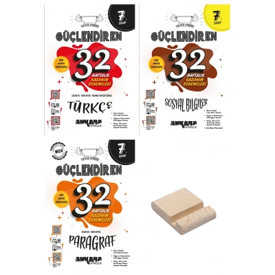 7. Sınıf 32 Haftalık Türkçe Sosyal Bilgiler ve Paragraf Kazanım Denemeleri 3lü Set