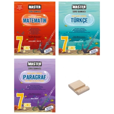 7. Sınıf Master Matematik Türkçe ve Paragraf Soru Bankası 3lü Set
