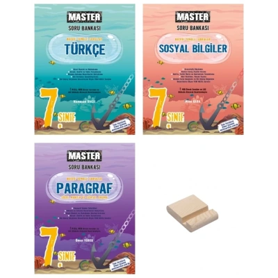 7. Sınıf Master Türkçe Sosyal Bilgiler ve Paragraf Soru Bankası 3lü Set